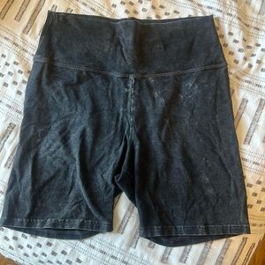 Aerie distressed bike shorts 7”